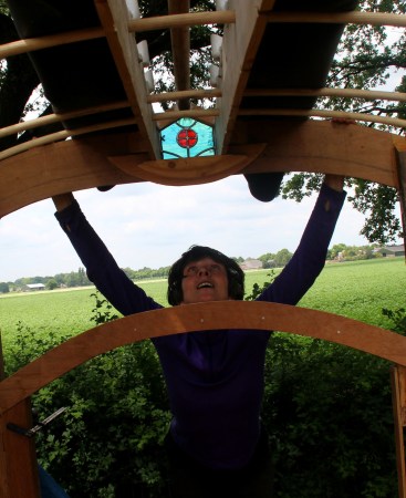 Glas in lood aarde in heelal teken